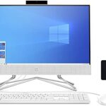 2021 HP 22 All in One Desktop, 22" FHD Display, Intel Celeron G5905T Processor, 8GB DDR4 Memory, 512GB PCIe NVMe M.2 SSD, Pop-up Webcam, DVD-RW, USB Wired Mouse & Keyboard, Windows 10 Home, White