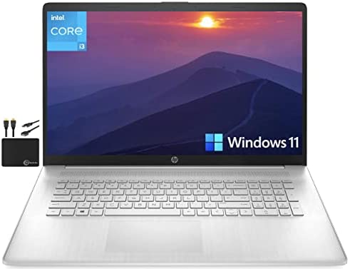 2022 HP Pavilion 17.3" HD+ Laptop Computer, 11th Gen Intel Dual Core i3-1115G4 (Upto 4.1GHz, Beats i5-1030G7), 16GB RAM, 512GB NVMe SSD,UHD Graphics, Bluetooth, HDMI,Webcam, Windows 11+MarxsolCables
