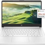 2022 Newest HP 14" HD Laptop Light-Weight, AMD 3020e(Up to 2.6GHz), 8GB RAM, 128GB SSD + 64GB eMMC, 1 Year Office 365, WiFi, Bluetooth 5, USB Type-A&C, HDMI, Webcam, Win10, w/Ghost Manta Accessories