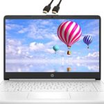 2022 Newest HP Premium 14" Laptop| Intel Celeron N4020 8GB RAM 128GB(64GB SSD+ 64GB Card)| Webcam HDMI Wi-Fi| 1 Year MS 365| LIONEYE Bundle| White