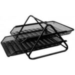 DELI  2 TIER  MESH TRAY BLACK - 9183