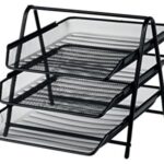 Mesh 3 Tier Letter TrayA102-03BK, Black