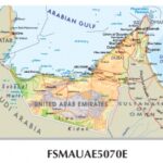 FIS-FSMAUAE5070E-UAE MAP ENGLISH 50 x 70 CM