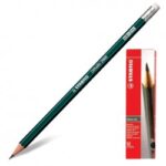 STABILO 2988 HB-PENCIL -OTHELLOW WITH RUBBER TIP