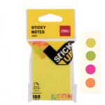 Deli EA2202 Sticky Notes 4 Neon-Color 76mx51m