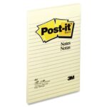 3M Post-it Notes, Lined, 50 Sh/Pad, 5"x8", 2/PK, Yellow