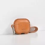 WiWU Genuine Leather Case for Airpods Series Protective Shockproof Earbuds Cover with Hook