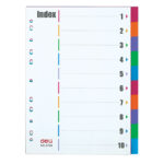 Deli A4 Index Paper (1-10)