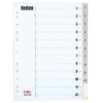 Deli A4 Index Paper (1-12)