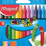 Maped 861011 Color'Peps Wax Crayons (12 Pack)