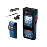 Bosch Professional laser measure GLM 120 C (integrated camera, data transfer via Bluetooth, range: 0.08–120 m, carrying strap, micro USB cable and charger)