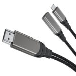 WiWU X10 Nylon Braided Type-C To HD-MI Cable for Home Office 4K HD TV Display Universal for USB-C Mobile Tablet Switch
