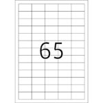 Topstick A4 Label  [8697] Size: 38.1 x 21.2mm - 65 Label per sheet