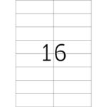 Topstick A4 Label- 8712 Size: 105 x 37mm -16 Label per page