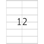 Topstick Labels A4  [8715]  105 x 48  mm-12 labels per page