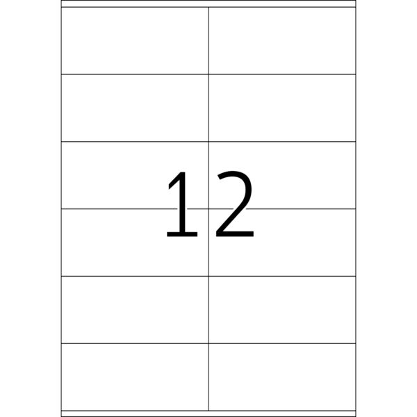 Topstick Labels A4  [8715]  105 x 48  mm-12 labels per page