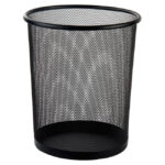 Deli Waste Basket Metal Mesh - Black