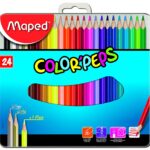Maped 832016 Colored Pencils 24 Colors in Metal Box