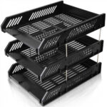 Deli E9209 3-tier File Tray, Black