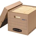 Bankers Box® Mystic™ Storage Boxes With Lift-Off Lids, Letter/Legal Size, 10" x 12" x 15", 85% Recycled, Kraft, Case Of 25