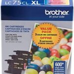Brother Genuine High Yield Color Ink Cartridge, LC753PKS, Replacement 3 Pack Color Ink, Includes 1 Cartridge Each of Cyan, Magenta & Yellow, Page Yield Up To 600 Pages/Cartridge, LC753PKS