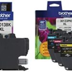 Brother Genuine LC3013BK, LC30133PKS High Yield Black, Cyan, Magenta and Yellow Ink Cartridge Set, LC3013