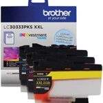 Brother Genuine LC30333PKS 3-Pack, Super High-yield Color INKvestment Tank Ink Cartridges; Includes 1 Cartridge each of Cyan, Magenta & Yellow, Page Yield Up to 1,500 Pages/Cartridge, LC3033