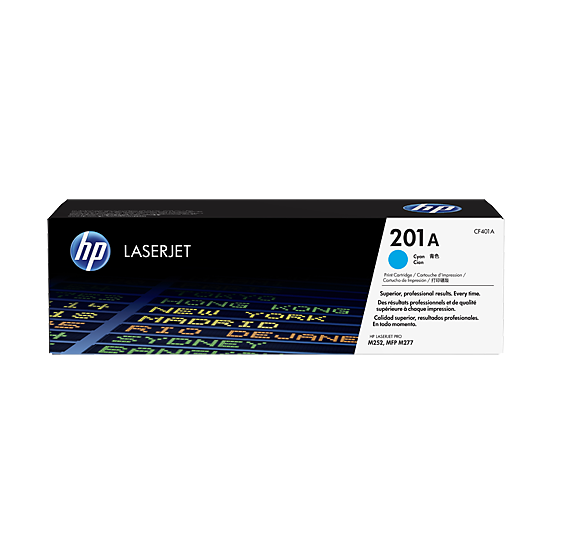 HP 201A Cyan Original LaserJet Toner Cartridge CF401A
