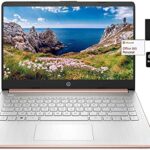 Newest HP 14" Thin Light Laptop, Intel 2-Core N4020, 8GB RAM, 128GB Storage(64GB eMMC+64GB Micro SD),1Yr Office, Win 10 Bundle with GaPi Mousepad (Rose Gold)