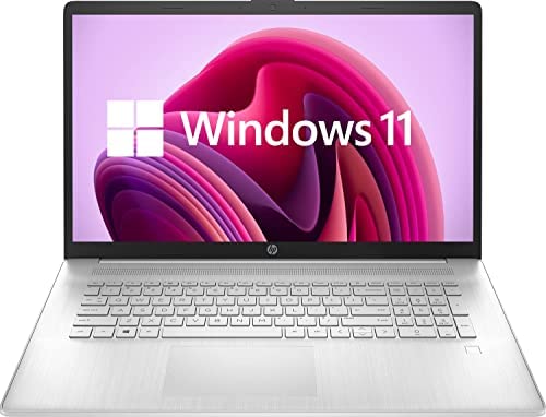Newest HP Notebook Laptop, 17.3’’ Full HD Display, AMD Ryzen 5 5500U Hexa-Core Processor, 16GB RAM, 512GB PCIe SSD, Fingerprint Reader, Wi-Fi, Webcam, HDMI, Windows 11 Home, Natural Silver