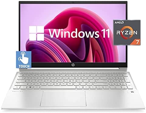 Newest HP Pavilion Touchscreen Laptop, 15.6”FHD 1080P IPS Display, AMD Ryzen 7 5825U, 16GB RAM, 1TB PCIe SSD, Wi-Fi 6, Webcam, USB-A&C, HDMI 2.0