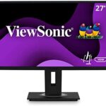 ViewSonic VG2748 27 Inch IPS 1080p Ergonomic Monitor with HDMI DisplayPort USB and 40 Degree Tilt for Home and Office
