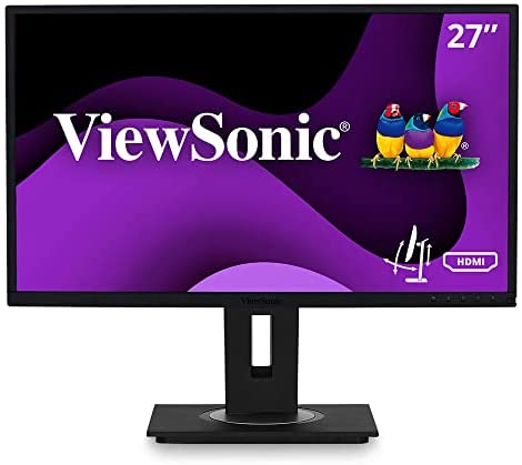 ViewSonic VG2748 27 Inch IPS 1080p Ergonomic Monitor with HDMI DisplayPort USB and 40 Degree Tilt for Home and Office