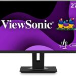 ViewSonic VG2755 27 Inch IPS 1080p Monitor with USB 3.1 Type C HDMI DisplayPort VGA and 40 Degree Tilt Ergonomics for Home and Office Black