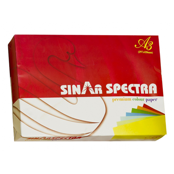 Sinar Spectra Colored Copy Paper A3 - 80GSM- 250 SHEETS