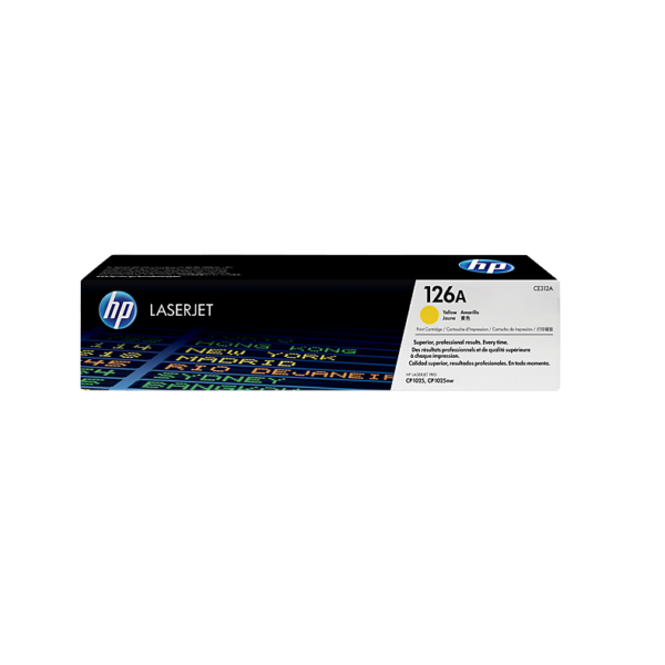 HP 126A Yellow Original LaserJet Toner Cartridge (CE312A)