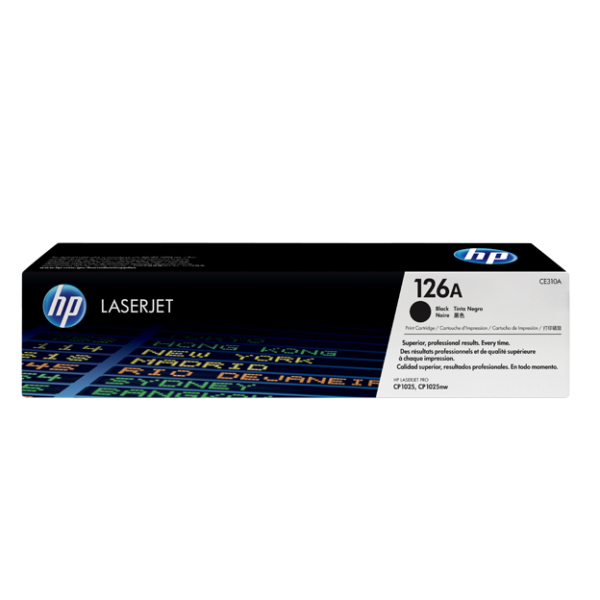 HP 126A Black Original LaserJet Toner Cartridge (CE310A)