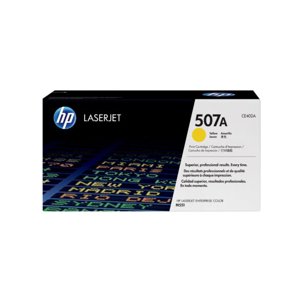 HP 507A Yellow Original LaserJet Toner Cartridge (CE402A)
