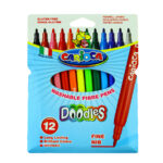 Carioca Washable Fibre Pens Doodles - 12 Colours [42772]