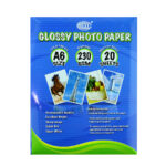 Inkjet Glossy Photo Paper, 20 Sheet/Pack - 230GSM - A6  FSPAGP23020A6