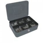 Cash Box With Key Lock , 10 Grey  FSCPTS0025GY -