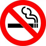 "NO SMOKING" STICKER--FSST016 -