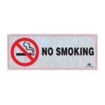 "NO SMOKING" STICKER 25X10CM---FSST2510NOSM
