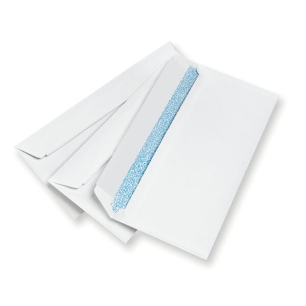 Hispapel 55219 -White Envelope 115X225--Pcs- 9X4.5"