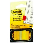 3M 680-5 POST-IT FLAGS YELLOW 1" X 1 7" 50SH