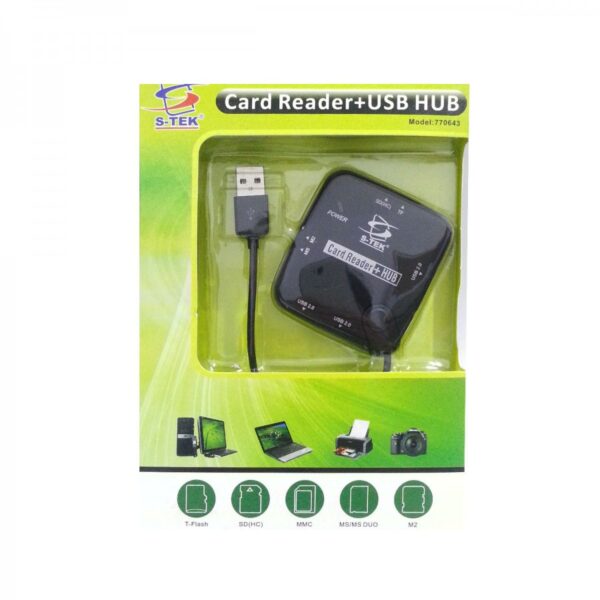 S-Tek [772102] Card Reader + Hub Combo