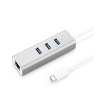 S-TEK [660176] USB C TO USB 3 PORT HUB + ETHERNET PORT