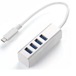 USB C To USB 4 Port Hub Metal