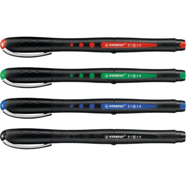 Stabilo Bl@ck Rollerball Fine Pen - 0.3 mm - 4Pcs