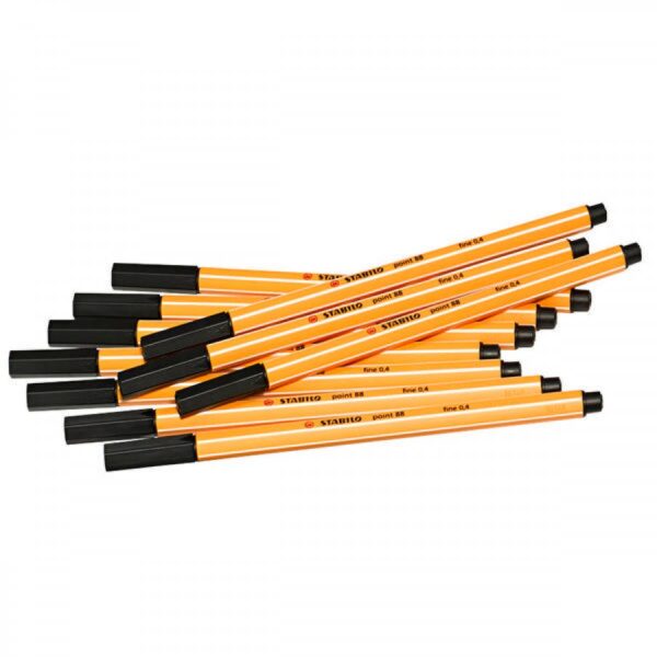 Stabilo Point 88 Black Box Of 10Pcs